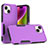 Custodia Silicone e Plastica Opaca Cover Fronte e Retro 360 Gradi MQ1 per Apple iPhone 13 Viola