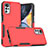Custodia Silicone e Plastica Opaca Cover Fronte e Retro 360 Gradi MQ1 per Motorola Moto G22 Rosso