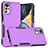 Custodia Silicone e Plastica Opaca Cover Fronte e Retro 360 Gradi MQ1 per Motorola Moto G22 Viola