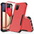 Custodia Silicone e Plastica Opaca Cover Fronte e Retro 360 Gradi MQ1 per Samsung Galaxy A03s Rosso