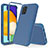 Custodia Silicone e Plastica Opaca Cover Fronte e Retro 360 Gradi MQ1 per Samsung Galaxy A52s 5G Blu