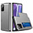 Custodia Silicone e Plastica Opaca Cover Fronte e Retro 360 Gradi N01 per Samsung Galaxy Note 20 5G Grigio