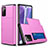 Custodia Silicone e Plastica Opaca Cover Fronte e Retro 360 Gradi N01 per Samsung Galaxy Note 20 5G Rosa