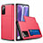 Custodia Silicone e Plastica Opaca Cover Fronte e Retro 360 Gradi N01 per Samsung Galaxy Note 20 5G Rosso