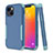Custodia Silicone e Plastica Opaca Cover Fronte e Retro 360 Gradi per Apple iPhone 13 Mini Cielo Blu