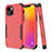 Custodia Silicone e Plastica Opaca Cover Fronte e Retro 360 Gradi per Apple iPhone 13 Mini Rosso