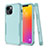 Custodia Silicone e Plastica Opaca Cover Fronte e Retro 360 Gradi per Apple iPhone 13 Mini Verde