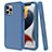 Custodia Silicone e Plastica Opaca Cover Fronte e Retro 360 Gradi per Apple iPhone 13 Pro Blu