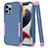 Custodia Silicone e Plastica Opaca Cover Fronte e Retro 360 Gradi per Apple iPhone 13 Pro Multicolore