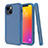 Custodia Silicone e Plastica Opaca Cover Fronte e Retro 360 Gradi per Apple iPhone 14 Blu