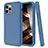 Custodia Silicone e Plastica Opaca Cover Fronte e Retro 360 Gradi per Apple iPhone 14 Pro Blu