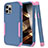 Custodia Silicone e Plastica Opaca Cover Fronte e Retro 360 Gradi per Apple iPhone 14 Pro Multicolore
