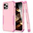 Custodia Silicone e Plastica Opaca Cover Fronte e Retro 360 Gradi per Apple iPhone 14 Pro Rosa Caldo