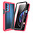 Custodia Silicone e Plastica Opaca Cover Fronte e Retro 360 Gradi per Motorola Moto Edge S Pro 5G Rosso