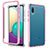 Custodia Silicone e Plastica Opaca Cover Fronte e Retro 360 Gradi per Samsung Galaxy A02 Rosa