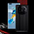 Custodia Silicone e Plastica Opaca Cover Fronte e Retro 360 Gradi R01 per Huawei Mate 40 Pro+ Plus Nero