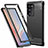 Custodia Silicone e Plastica Opaca Cover Fronte e Retro 360 Gradi R01 per Samsung Galaxy Note 20 5G Nero