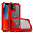 Custodia Silicone e Plastica Opaca Cover Fronte e Retro 360 Gradi R02 per Apple iPhone 12 Rosso