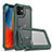 Custodia Silicone e Plastica Opaca Cover Fronte e Retro 360 Gradi R02 per Apple iPhone 12 Verde