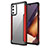Custodia Silicone e Plastica Opaca Cover Fronte e Retro 360 Gradi R02 per Samsung Galaxy Note 20 5G Rosso