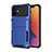 Custodia Silicone e Plastica Opaca Cover Fronte e Retro 360 Gradi R03 per Apple iPhone 12 Blu