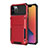 Custodia Silicone e Plastica Opaca Cover Fronte e Retro 360 Gradi R03 per Apple iPhone 12 Pro Max Rosso