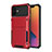 Custodia Silicone e Plastica Opaca Cover Fronte e Retro 360 Gradi R03 per Apple iPhone 12 Rosso