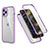 Custodia Silicone e Plastica Opaca Cover Fronte e Retro 360 Gradi R05 per Apple iPhone 12 Pro Lavanda