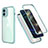 Custodia Silicone e Plastica Opaca Cover Fronte e Retro 360 Gradi R05 per Apple iPhone 12 Verde Pastello