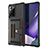 Custodia Silicone e Plastica Opaca Cover Fronte e Retro 360 Gradi R05 per Samsung Galaxy Note 20 Ultra 5G Nero