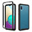 Custodia Silicone e Plastica Opaca Cover Fronte e Retro 360 Gradi U01 per Samsung Galaxy M02 Nero