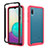 Custodia Silicone e Plastica Opaca Cover Fronte e Retro 360 Gradi U01 per Samsung Galaxy M02 Rosso e Nero
