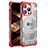Custodia Silicone e Plastica Opaca Cover Fronte e Retro 360 Gradi U02 per Apple iPhone 14 Pro Rosso