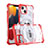 Custodia Silicone e Plastica Opaca Cover Fronte e Retro 360 Gradi U03 per Apple iPhone 13 Mini Rosso