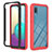 Custodia Silicone e Plastica Opaca Cover Fronte e Retro 360 Gradi U03 per Samsung Galaxy M02 Rosso