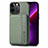 Custodia Silicone e Plastica Opaca Cover Fronte e Retro 360 Gradi U05 per Apple iPhone 13 Pro Max Verde