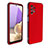 Custodia Silicone e Plastica Opaca Cover Fronte e Retro 360 Gradi WL1 per Samsung Galaxy M32 5G Rosso