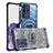 Custodia Silicone e Plastica Opaca Cover Fronte e Retro 360 Gradi WL1 per Samsung Galaxy S20 Ultra 5G Blu