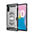 Custodia Silicone e Plastica Opaca Cover Magnetico per Samsung Galaxy Note 10 5G Argento