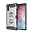 Custodia Silicone e Plastica Opaca Cover Magnetico per Samsung Galaxy Note 10 Plus 5G Argento