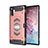 Custodia Silicone e Plastica Opaca Cover Magnetico per Samsung Galaxy Note 10 Plus Oro Rosa