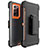 Custodia Silicone e Plastica Opaca Cover N04 per Samsung Galaxy Note 20 Ultra 5G Arancione