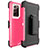 Custodia Silicone e Plastica Opaca Cover N04 per Samsung Galaxy Note 20 Ultra 5G Rosa Caldo