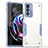 Custodia Silicone e Plastica Opaca Cover per Motorola Moto Edge 20 Pro 5G Bianco