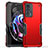 Custodia Silicone e Plastica Opaca Cover per Motorola Moto Edge S Pro 5G Rosso