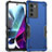 Custodia Silicone e Plastica Opaca Cover per Motorola Moto Edge S30 5G Blu