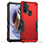 Custodia Silicone e Plastica Opaca Cover per Motorola Moto G31 Rosso