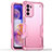 Custodia Silicone e Plastica Opaca Cover per Motorola MOTO G52 Rosa Caldo