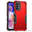 Custodia Silicone e Plastica Opaca Cover per Motorola MOTO G52 Rosso