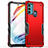 Custodia Silicone e Plastica Opaca Cover per Motorola Moto G60s Rosso